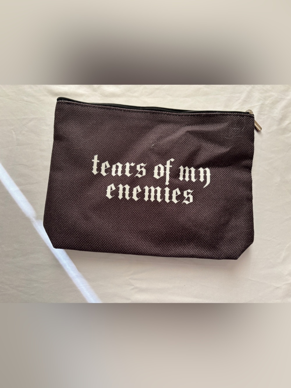 “Tears of My Enemies” Makeup Bag Black - Picture 2 of 4